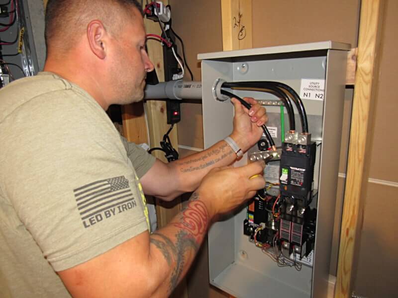 Standby generator transfer switch installation in Rockford